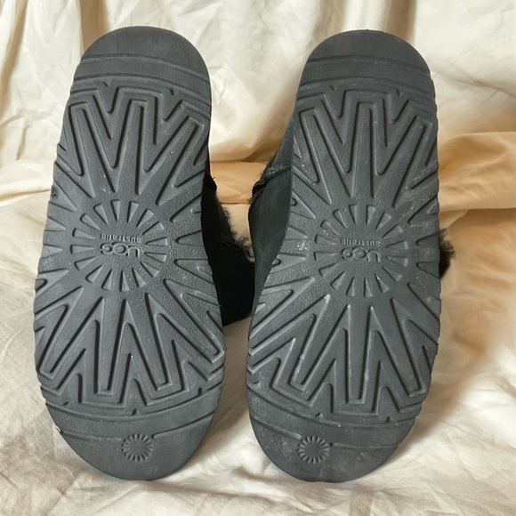 UGG Black Shearling Lined Boots - Picture 8 of 10